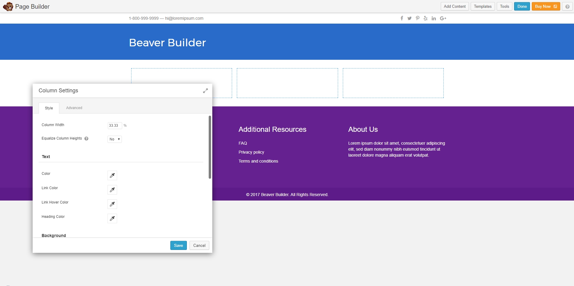 You can try out the Beaver Builder plugin for yourself at http://demo.wpbeaverbuilder.com/.